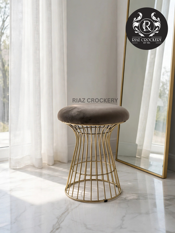 GOLDEN METAL SOFA STOOL