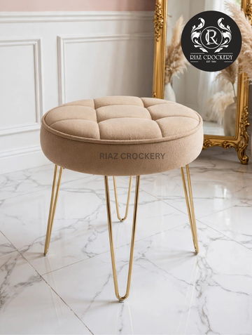 TETRA POD GOLDEN SOFA STOOL