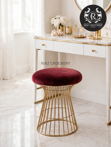 GOLDEN METAL SOFA STOOL
