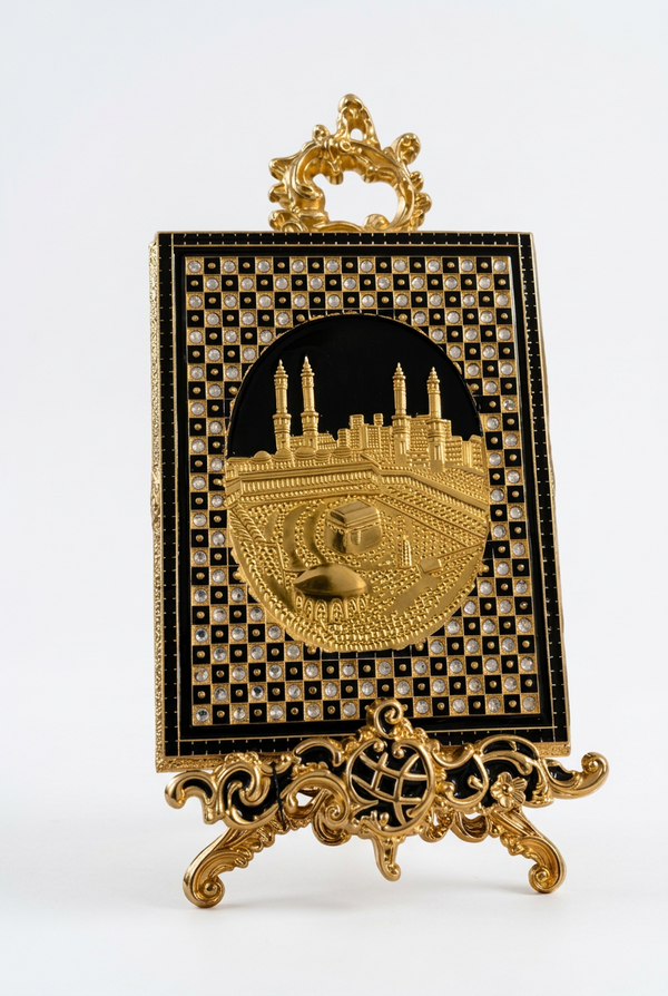 GOLDER QURAN BOX WITH STAND