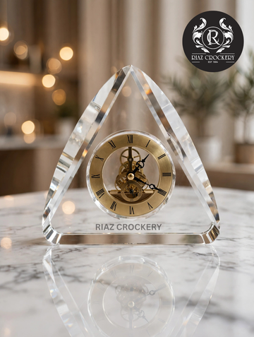 GOLDEN CRYSTAL TABLE CLOCK