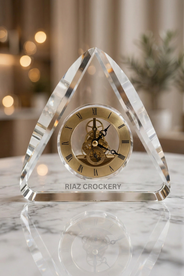 GOLDEN CRYSTAL TABLE CLOCK