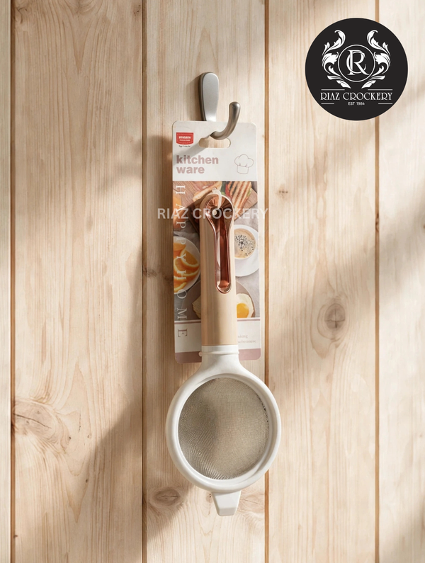 Beige Hand Strainer