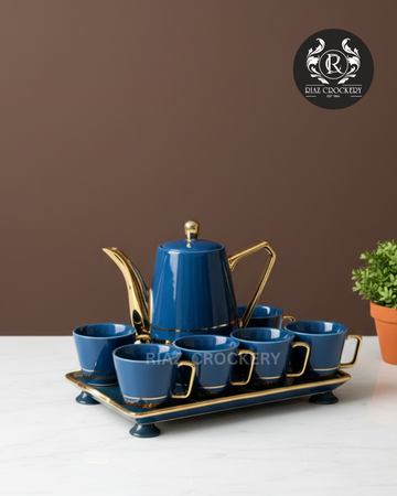 FINE CERAMIC TRAY COFFEE SET