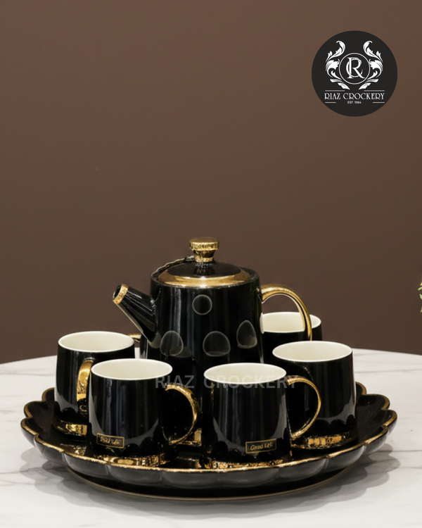 AKURA ROUND TRAY COFFEE SET