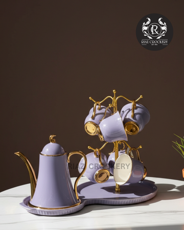 FINE CERAMIC TRAY COFFEE SET