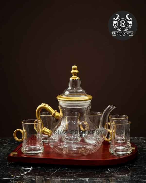 LUXURY WOODEN TRAY COFFEE SET