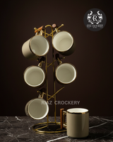 GOLDEN STAND MUG SET 6-PCS