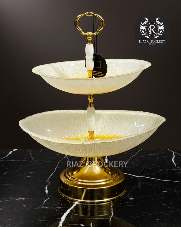 TURKEY WHITE GOLD SWEET DISH