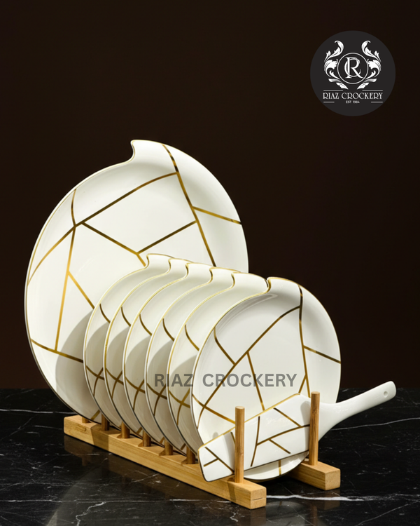 WOODEN STAND CAKE SET