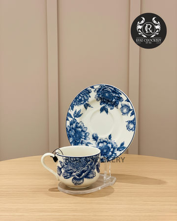 MOKE RYEN ROUND CUP SAUCER 6-PCS SET