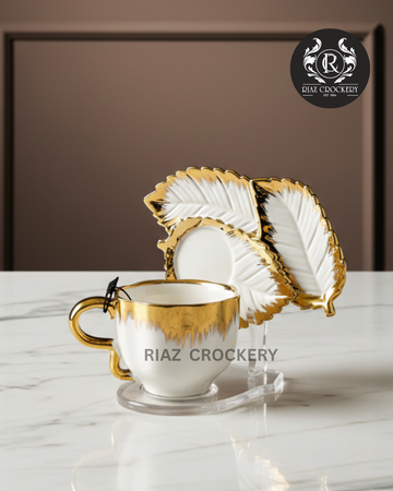 IK LEAF CUP SAUCER 6-PCS SET