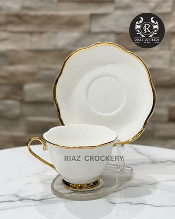 GOLDEN FANCY CUP SAUCER 6-PCS SET