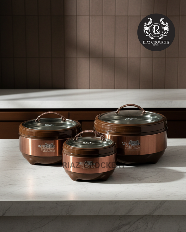 KHIVA METALIC HOTPOT 3-PCS SET
