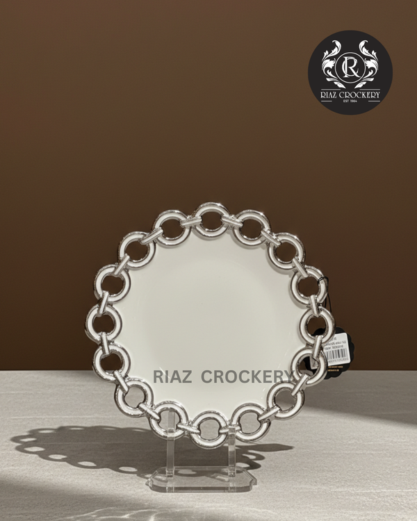 GOLDEN LVER ROUND SWEET TRAY