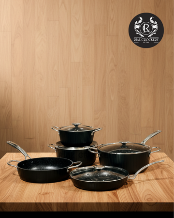 O.M.S NONSTICK GRANITE SET 9-PCS