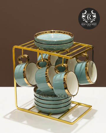 ONE MORE CUP SAUCER W/STAN 6-PCS