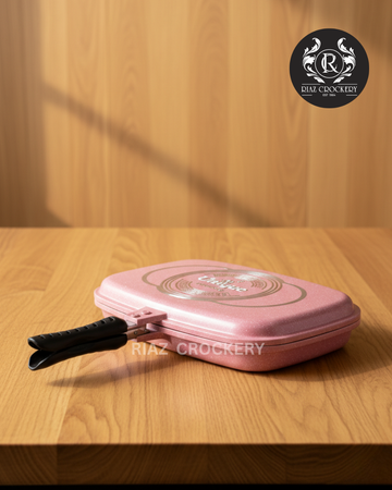 UNIQUE DOUBLE MARBLE COATING GRILL PAN