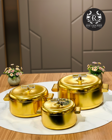 FOREVER GOLD HOT POT SET 3-PCS
