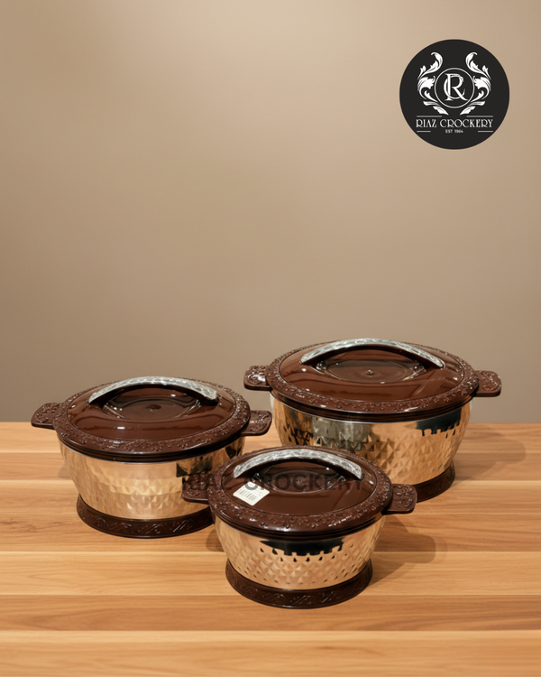 FOOD WARMER AMBOSE HOT POT SET 3-PCS