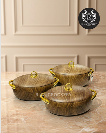 FOREVER GOLD HOTPOT OVAL 3-PCS SET