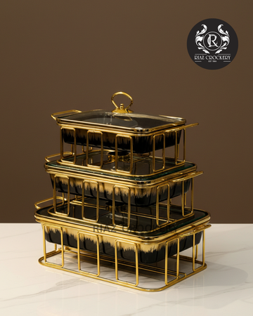 MORE & MORE SQUARE CASSEROLE SET 3-PCS