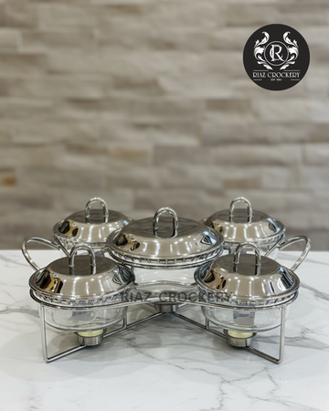 FOOD WARMER ROUND 5-PCS SMALL