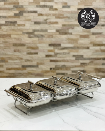 FOOD WARMER SQAURE 3-PCS