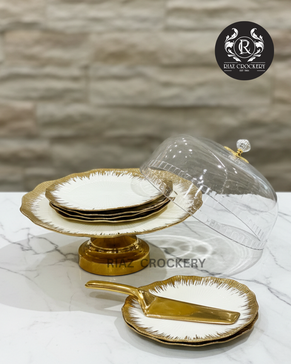 QITC CERAMIC STAND CAKE SET