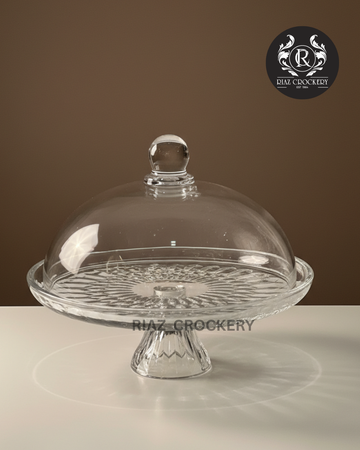 KIK CRYSTAL CAKE DISH