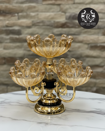 GOLDEN CRYSTAL DRY FRUIT DISH 5-PCS