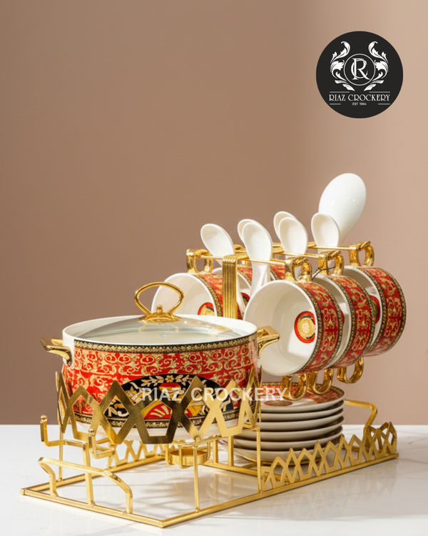 GOLDEN STAND VARSACCE SOUP SET 22-PCS