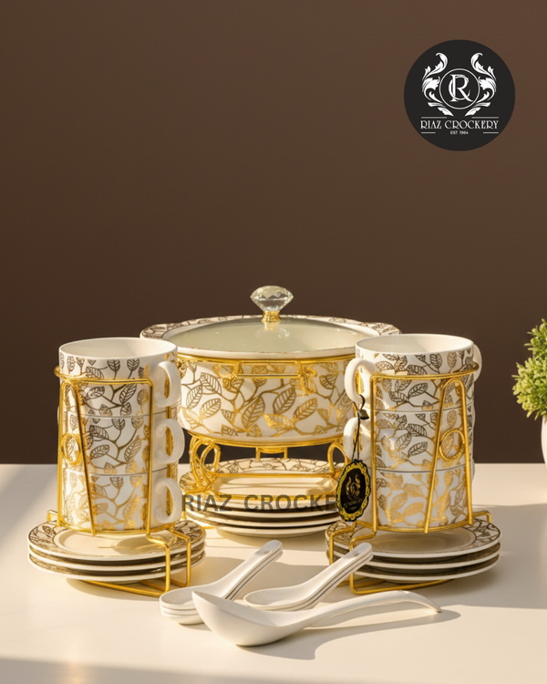 GOLDEN STAND SOUP SET 22-PCS