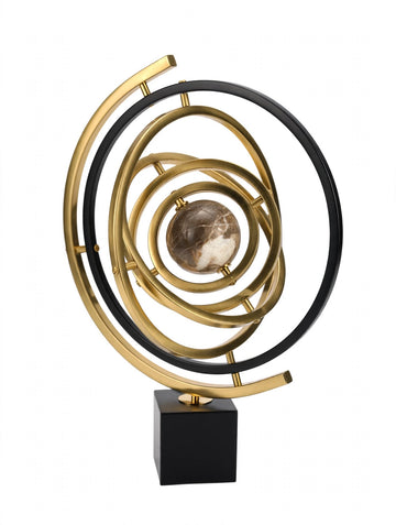 Golden marble globe 16143