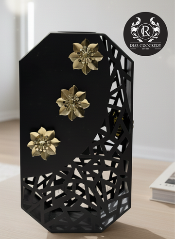 GOLDEN BLACK METAL VASE
