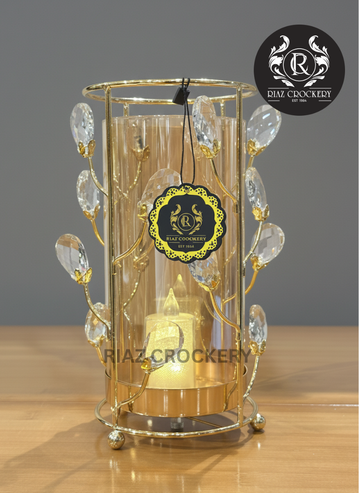 GOLDEN METAL CANDLE STAND LARGE