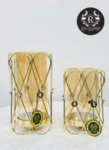 GOLDEN METAL CANDLE STANDS