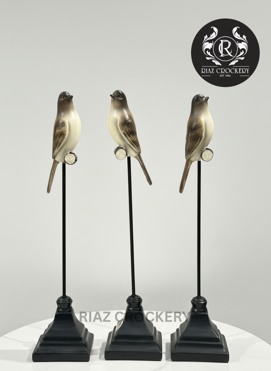 RESIN 3PCS BIRDS SET