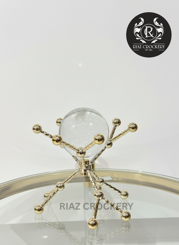 METAL STAND CRYSTAL BALL