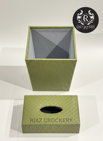 WOODEN ANTIQUE DUSTBIN SET