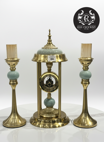 METAL CLOCK CANDLE HOLDER 3PCS