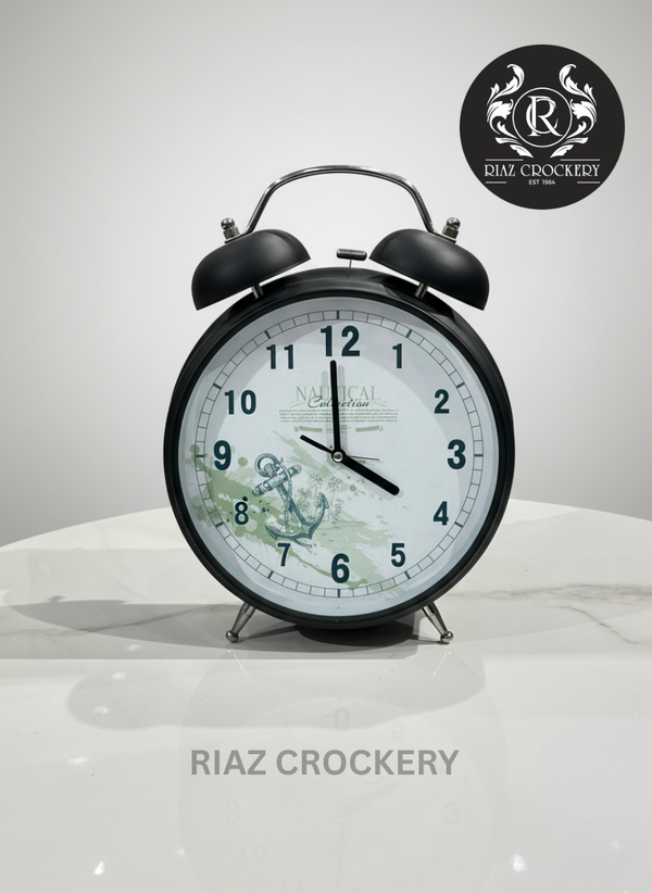 METAL ALARM TABLE CLOCK