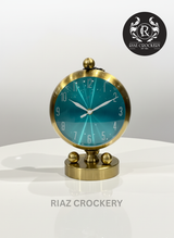 GOLDEN MIRROR TABLE CLOCK