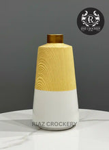 WHITE WOOD VASE
