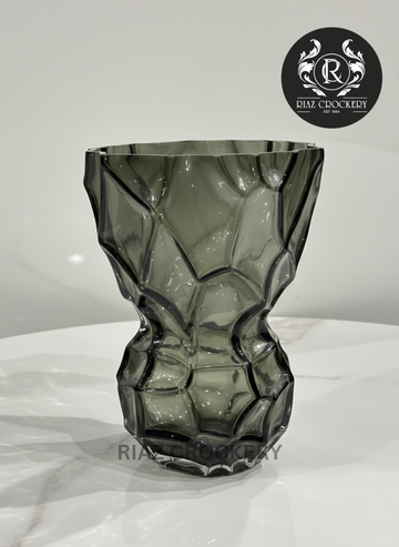 BLACK CRYSTAL VASE