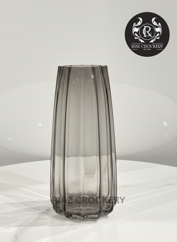 BLACK CRYSTAL VASE