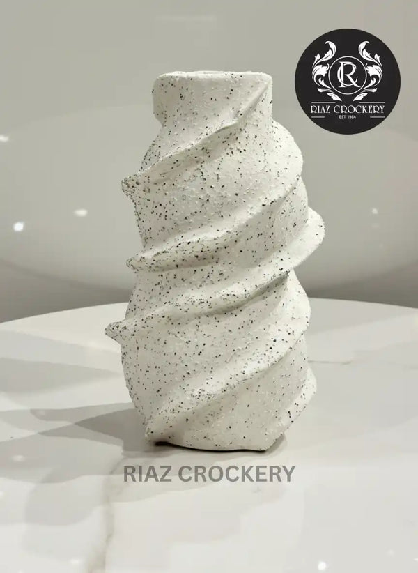 WHITE CERAMIC VASE