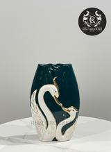GREEN DUCK FLOWER VASE
