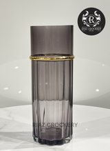 GOLDEN BRACELATE CRYSTAL VASE