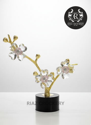 BRASS CRYSTAL FLOWER